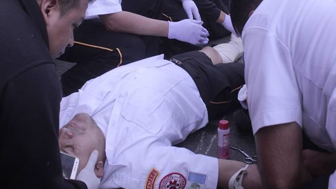 atropellan a bombero