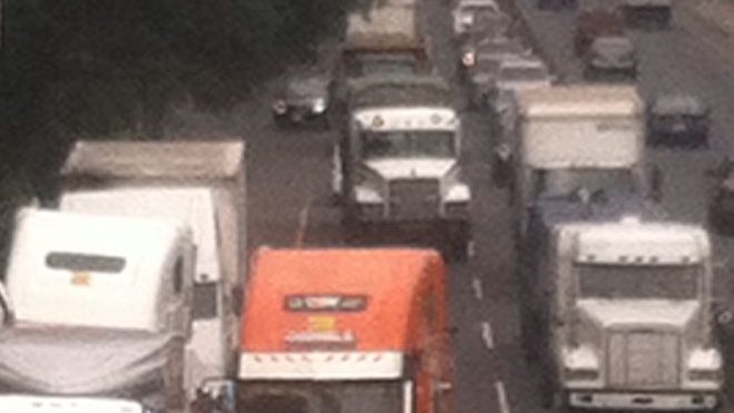 transporte pesando, bloqueos Guatevision