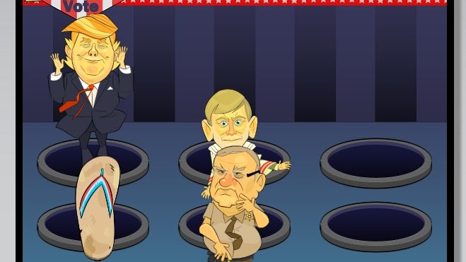 donald-trump ,Chancletazos, juego Guatevision