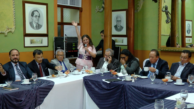 TSE. Fiscal del Partido Unionista canta en reunión de jefes de bloque
