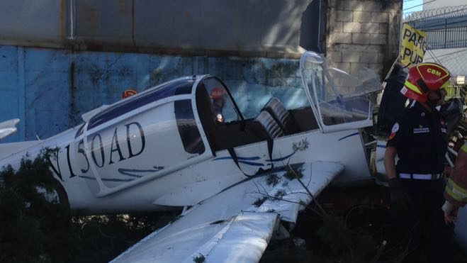 Avioneta se desplomó en zona 9