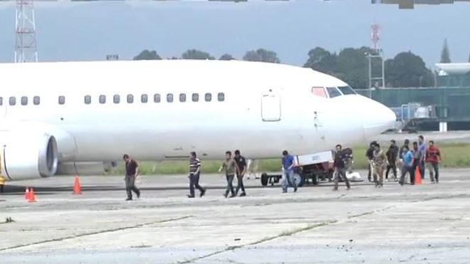 Vuelo con deportados guatemaltecos