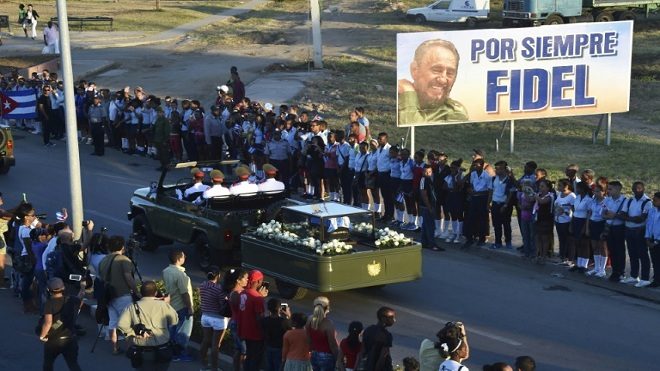 Fidel Castro, el 4 de diciembre de 2016 en Santiago de Cuba