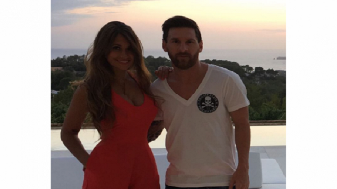 Lionel Messi y Antonella Roccuzzo