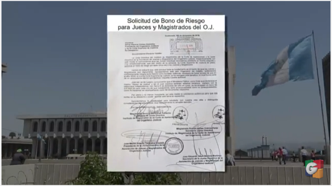 Solicitud del bono anual que pide los jueces y magistrados