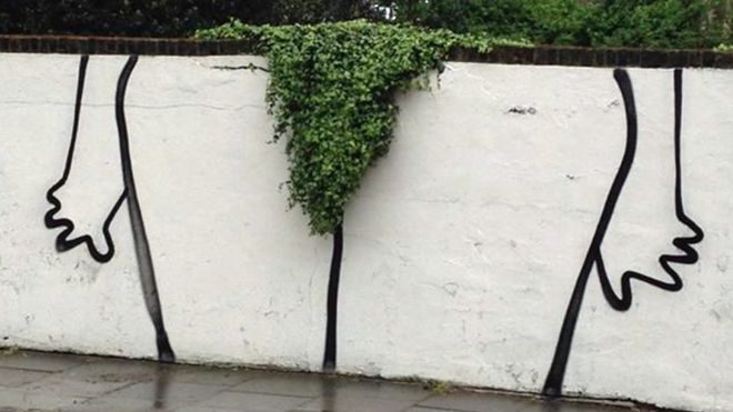 Un graffiti en Londres con un toque muy singular