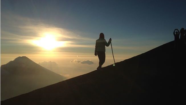 Cima del volcán Acatenango. tragedias