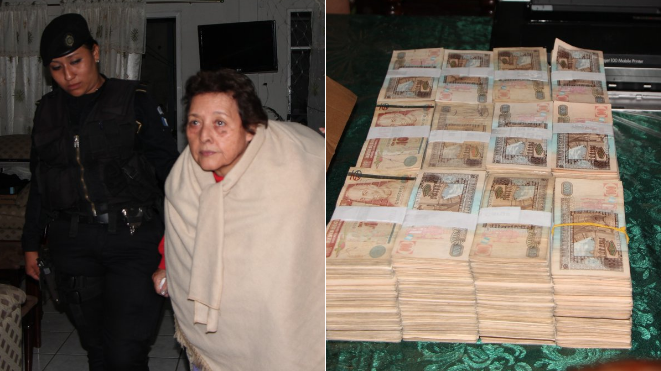 Capturan a supuesta narcoabuela con más de Q700 mil