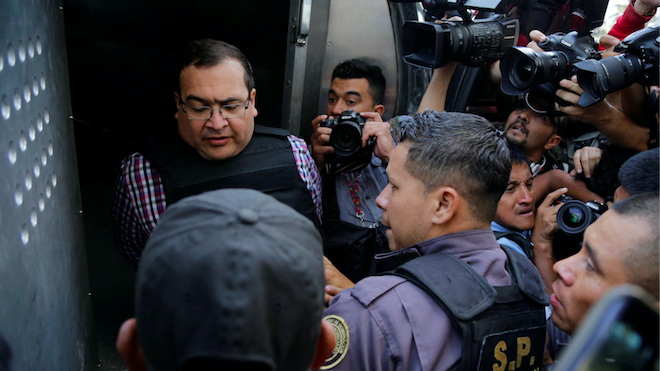 Javier Duarte llega a Tribunales