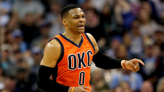 Russell Westbrook (OKC) rompe récord de triple-dobles en la NBA