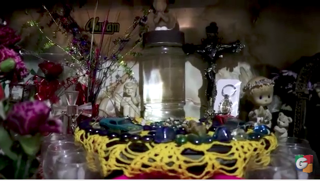Francisco Zapotitlán, aseguran que la figura de la Virgen del Rosario se formó en un frasco con agua bendita.