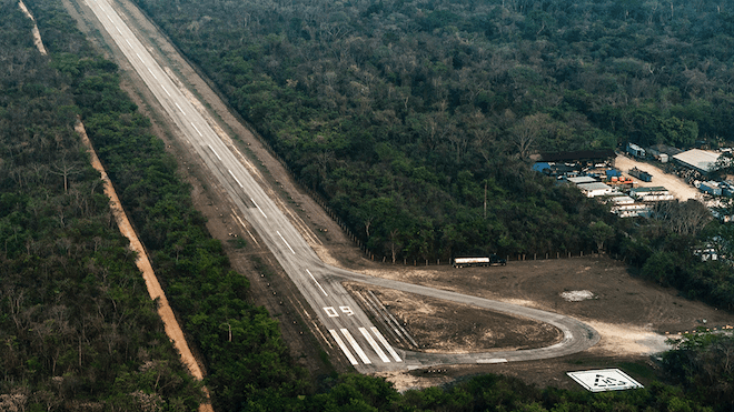 Pista clandestina en Perenco