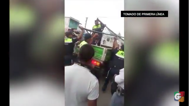 Video del desalojo de vendedores ambulantes.