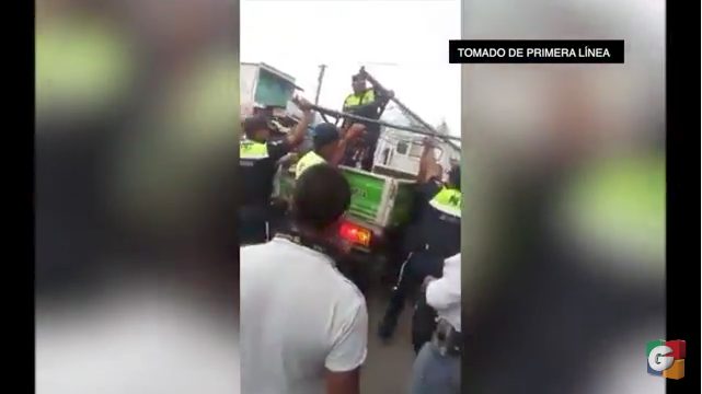 Video del desalojo de vendedores ambulantes.