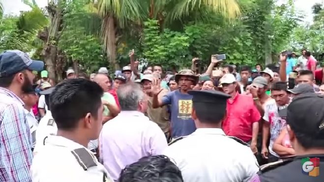 Desalojo efectuado en Escuintla en Finca.