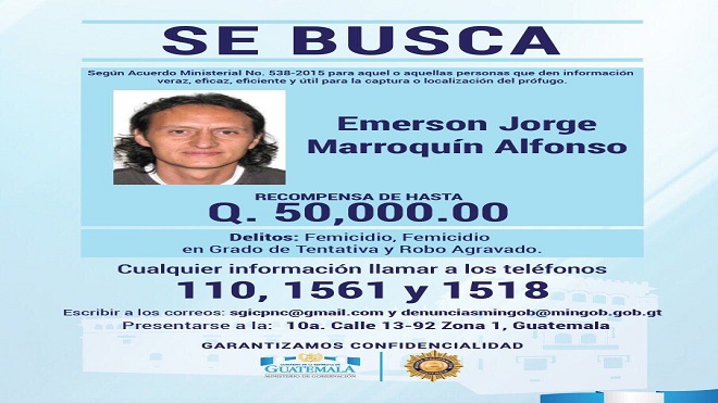 Se busca a exfutbolista: Ofrecen Q50 mil de recompensa