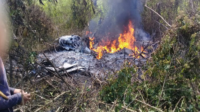 En vídeo queda registrado el momento en el que cae avioneta en Chisec, Alta Verapaz