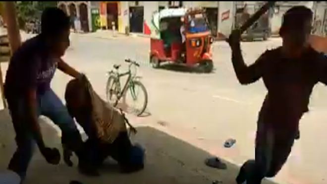 Riña callejera termina a machetazos en Chisec [VIDEO] 