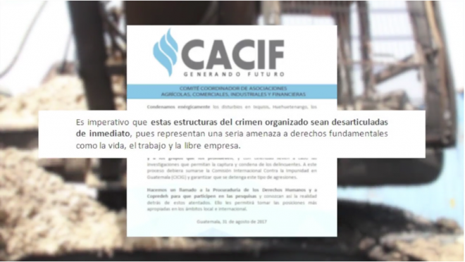 CACIF califica de acto terrorista ataque a hidroeléctrica Ixquisis