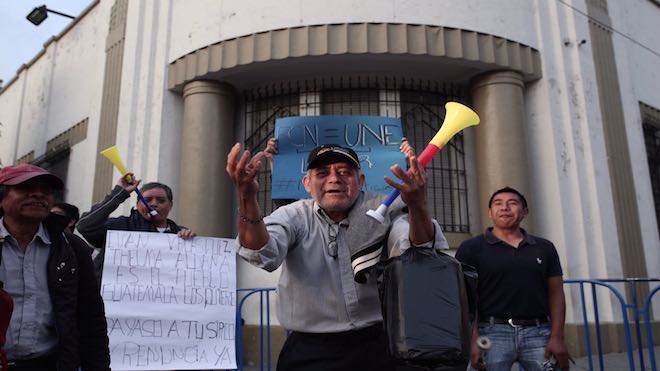 Manifestación en apoyo a Iván Velásquez