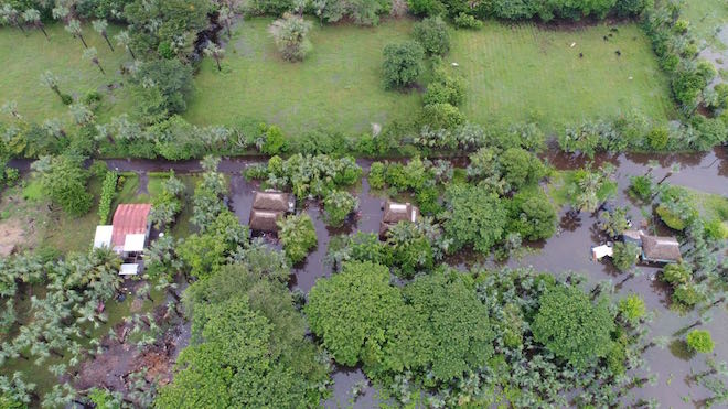 Costa sur de Guatemala se encuentra inundada por las lluvias