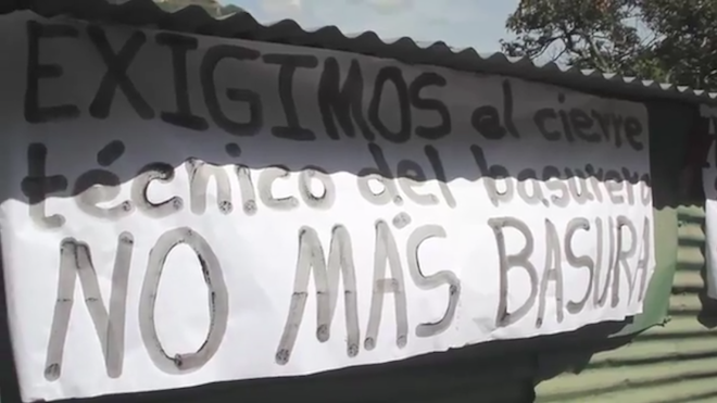 Protestan en Sololá para que autoridades den solución a un basurero que les afecta.
