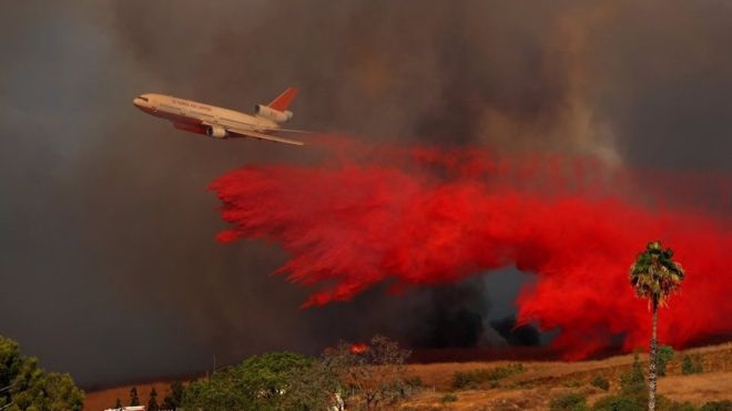 California: las impresionantes imágenes aéreas de la devastación que dejan los incendios en Napa y Sonoma