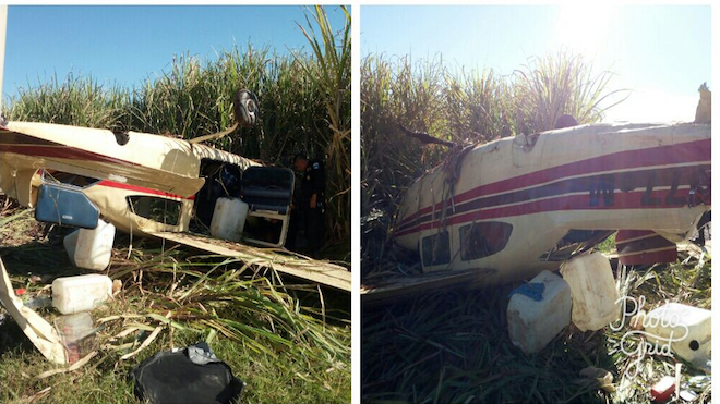 Localizan avioneta volcada en un cañaveral