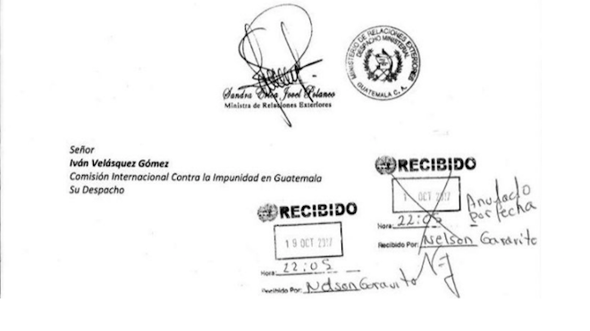 MINEX le envía esta carta al Iván Velásquez luego de que la CC se lo ordenó