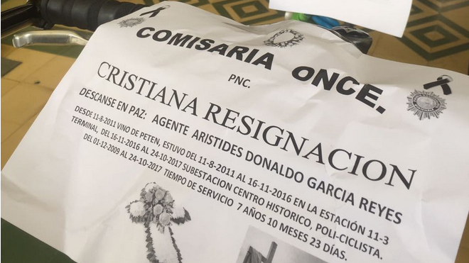 Rinden homenaje a agente de PNC asesinado en zona 1