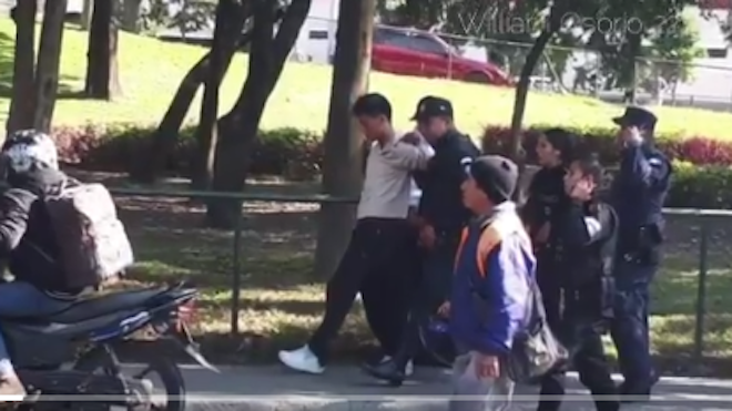 VIDEO: Tras una persecución, capturan a asaltabuses en El Trébol