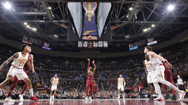 CLEVELAND, OH - NOVEMBER 5: Dwyane Wade #9 of the Cleveland Cavaliers shoots the ball against the Atlanta Hawks on November 5, 2017 at Quicken Loans Arena in Cleveland, Ohio. NOTE TO USER: User expressly acknowledges and agrees that, by downloading and or using this Photograph, user is consenting to the terms and conditions of the Getty Images License Agreement. Mandatory Copyright Notice: Copyright