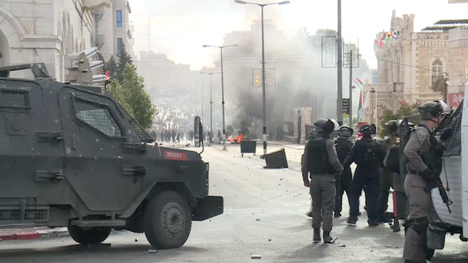 Disturbios y enfrentamientos en palestina