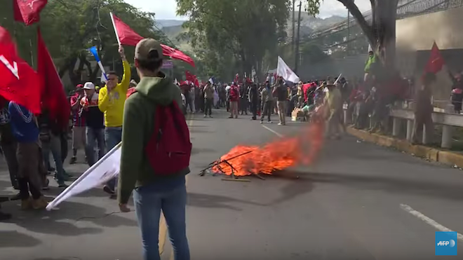 protesta por el supuesto fraude de las elecciones