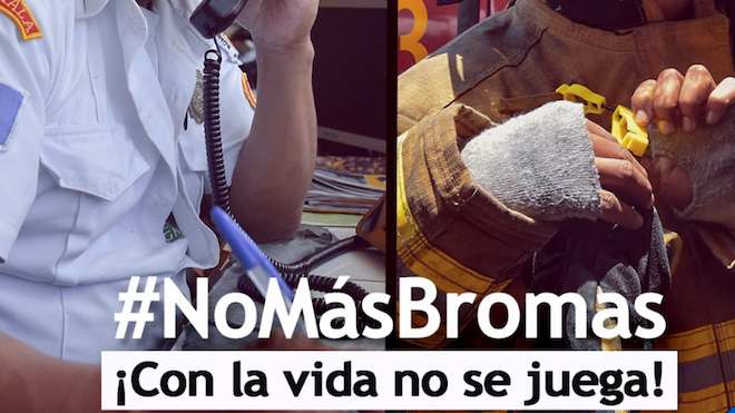 #NoMásBromas en el Días de los Inocentes no juegue bromas a los socorristas