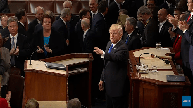 Primer discurso de la unión de Trump