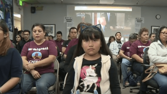 protesta de migrantes contra trump