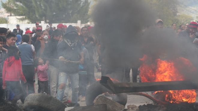 Protesta en Santa Elena Barillas, Villa Canales