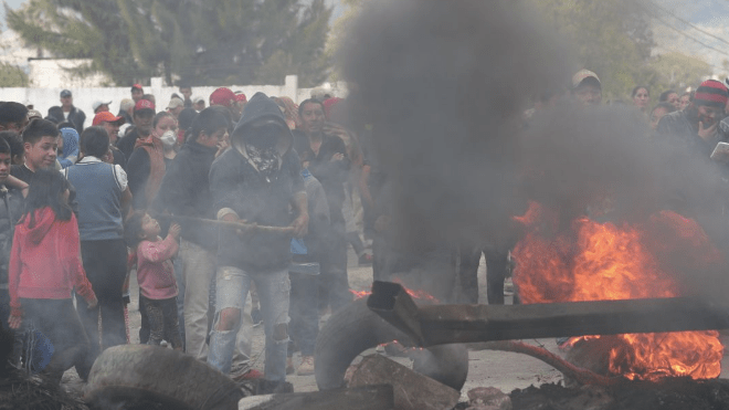 Protesta en Santa Elena Barillas, Villa Canales