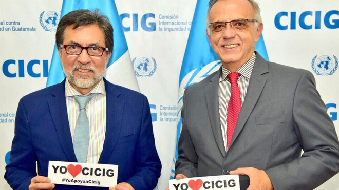 IVÁN VELÁSQUEZ Y LUIS ARREAGA EN APOYO A CICIG