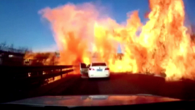 Una autopista china se transformó en un infierno.