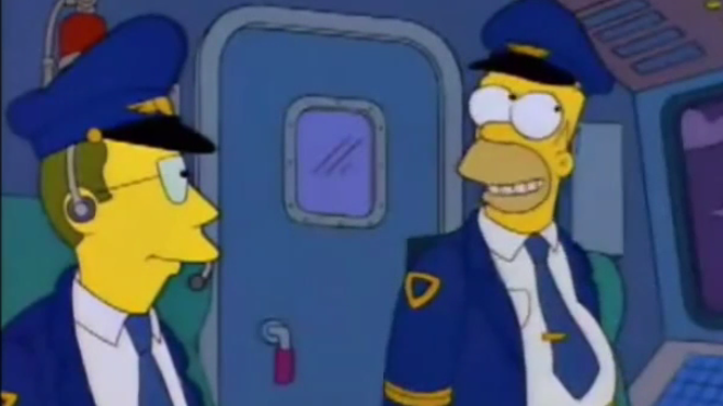 Homero Simpson copiloto