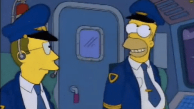 Homero Simpson copiloto