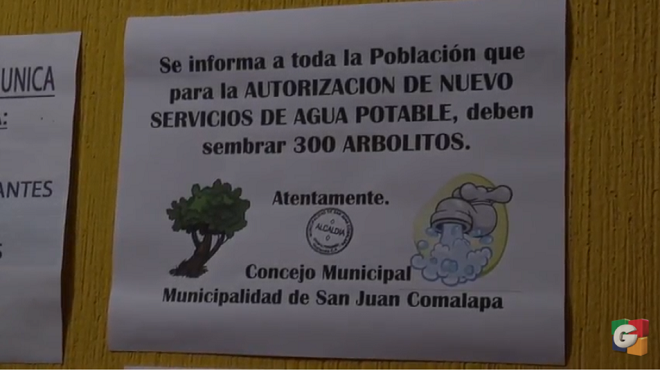 Siembra de árboles por agua en Chimaltenango