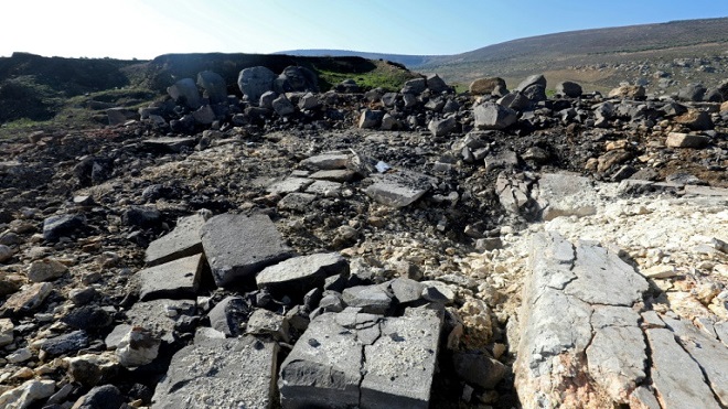 Un templo antiguo de Afrin, víctima colateral de los combates en Siria
