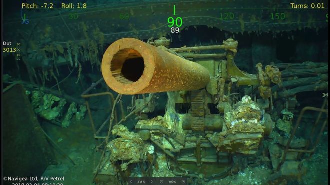 El imponente hallazgo del portaaviones USS Lexington, desaparecido durante la Segunda Guerra Mundial
