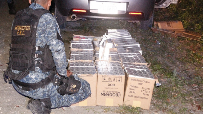 Capturan a hombre por llevar de contrabando 60 mil cigarrillos