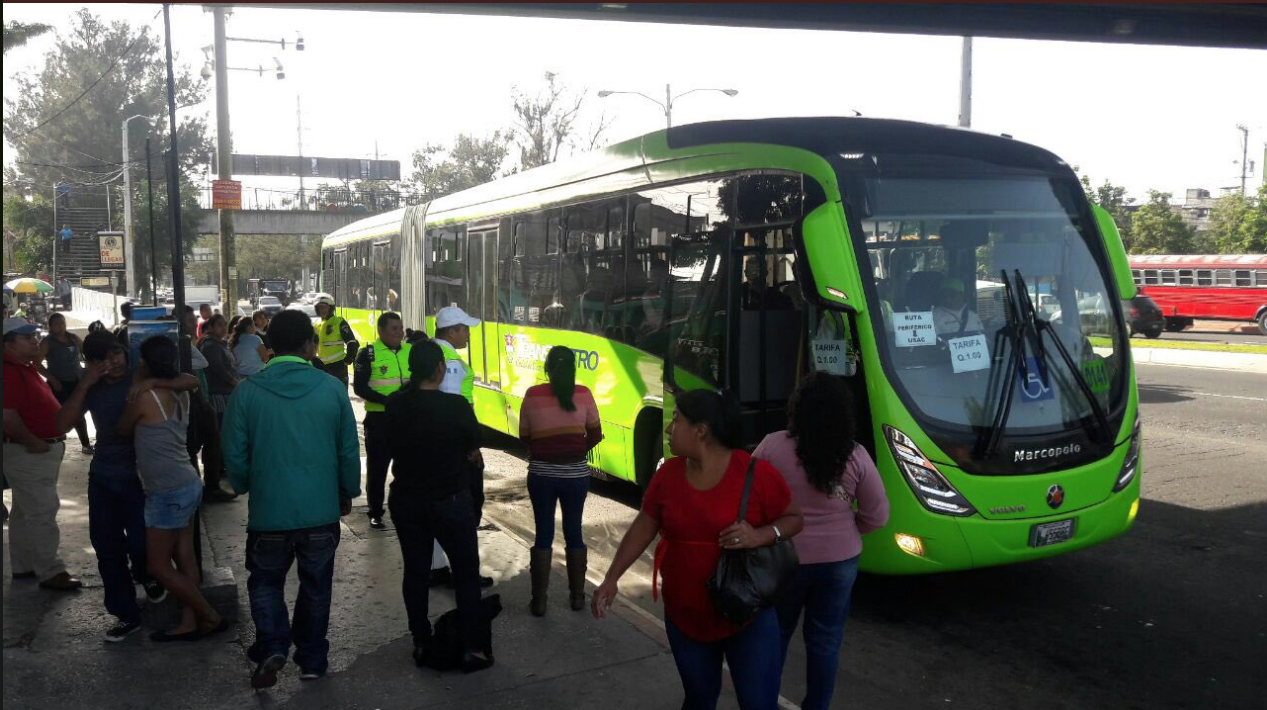Ante paro por ataques a rutas 203, Transmetro brinda servicio a usuarios de ruta Periférico-USAC