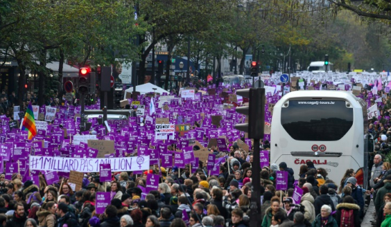 marcha contra violencia machista en Francia