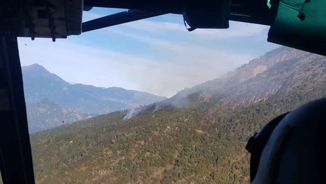 Vea la imágenes del incendio forestal en el Volcán Tajumulco